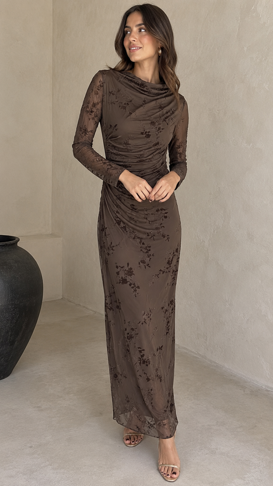 Vestido Élodie Nocturne – Chocolate