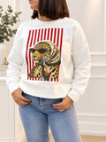 Sudadera leopardo rayas