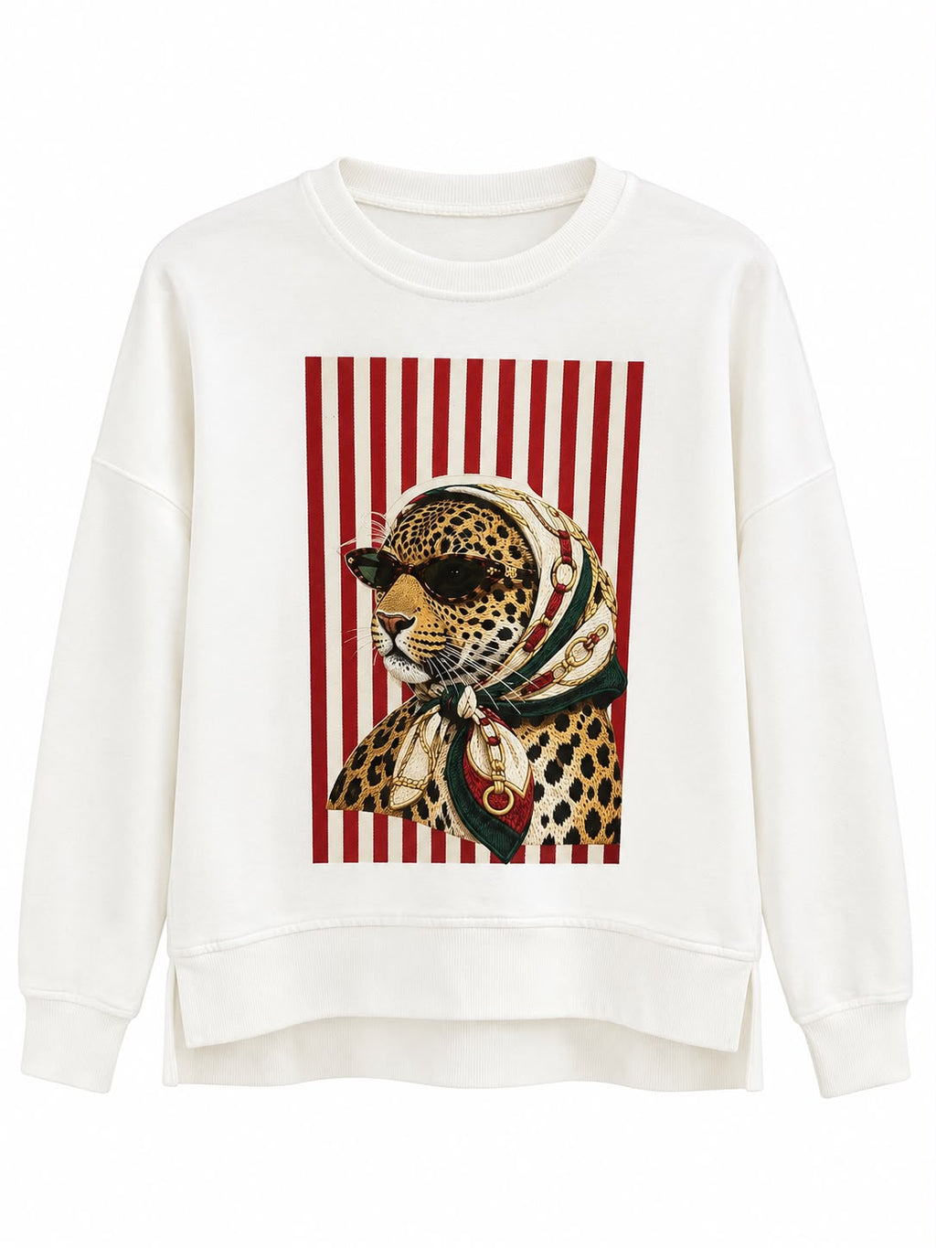 Sudadera leopardo rayas