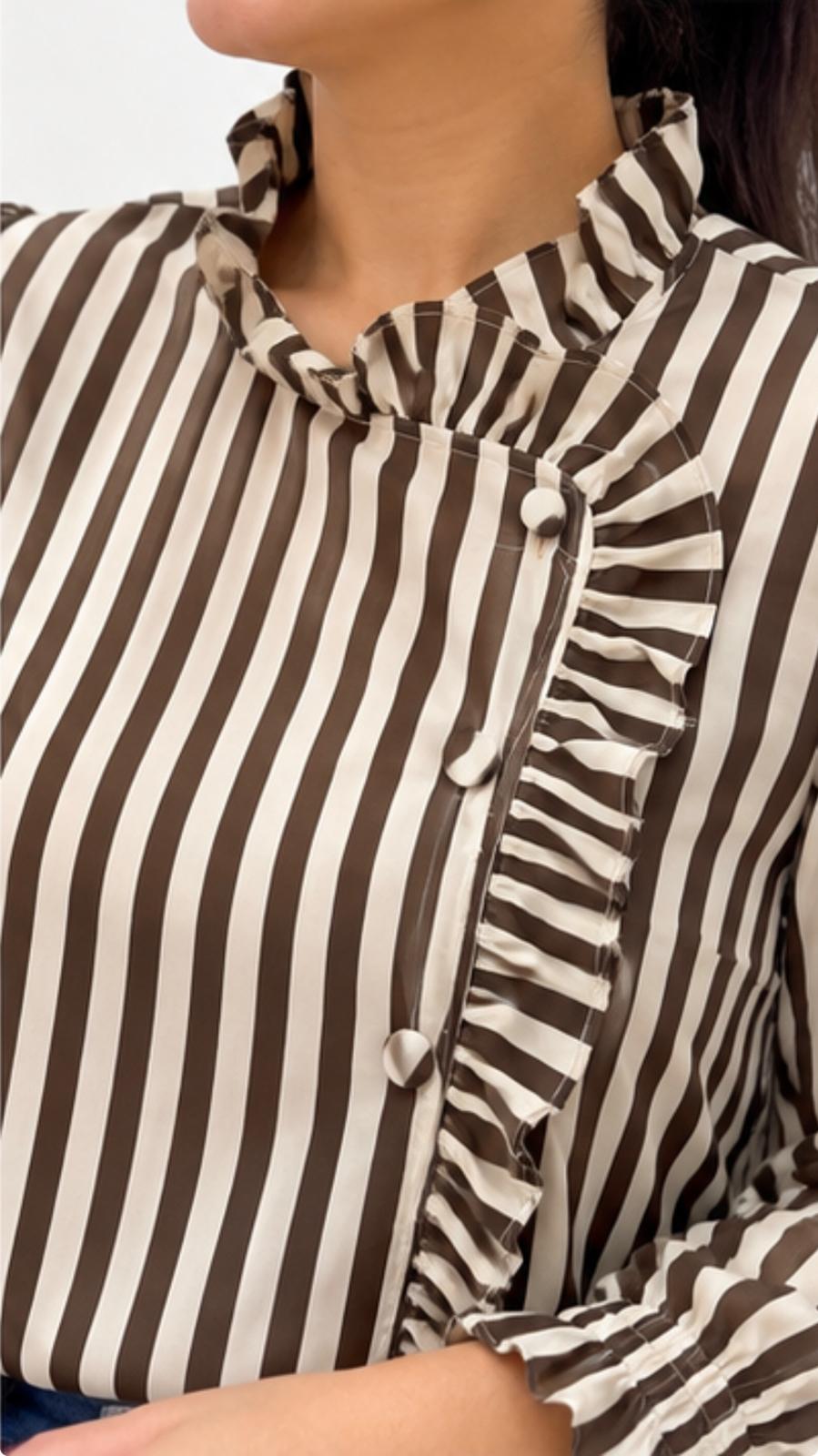 Camisa rayas volante