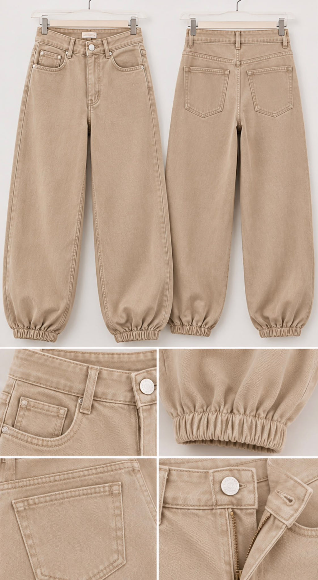 Pantalón beige bombacho