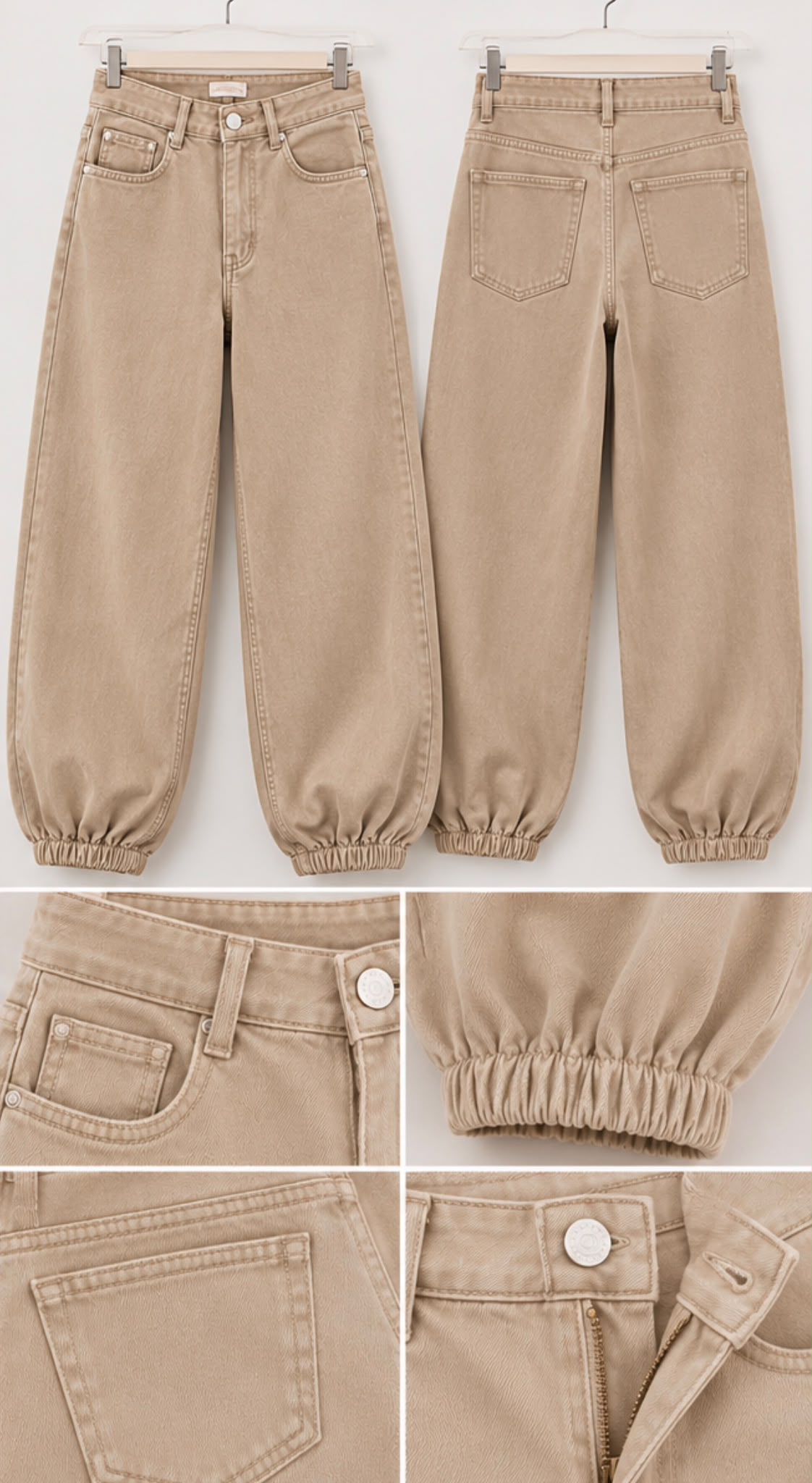 Pantalón beige bombacho