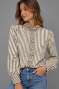 Camisa Alessia de Rayas con Volante