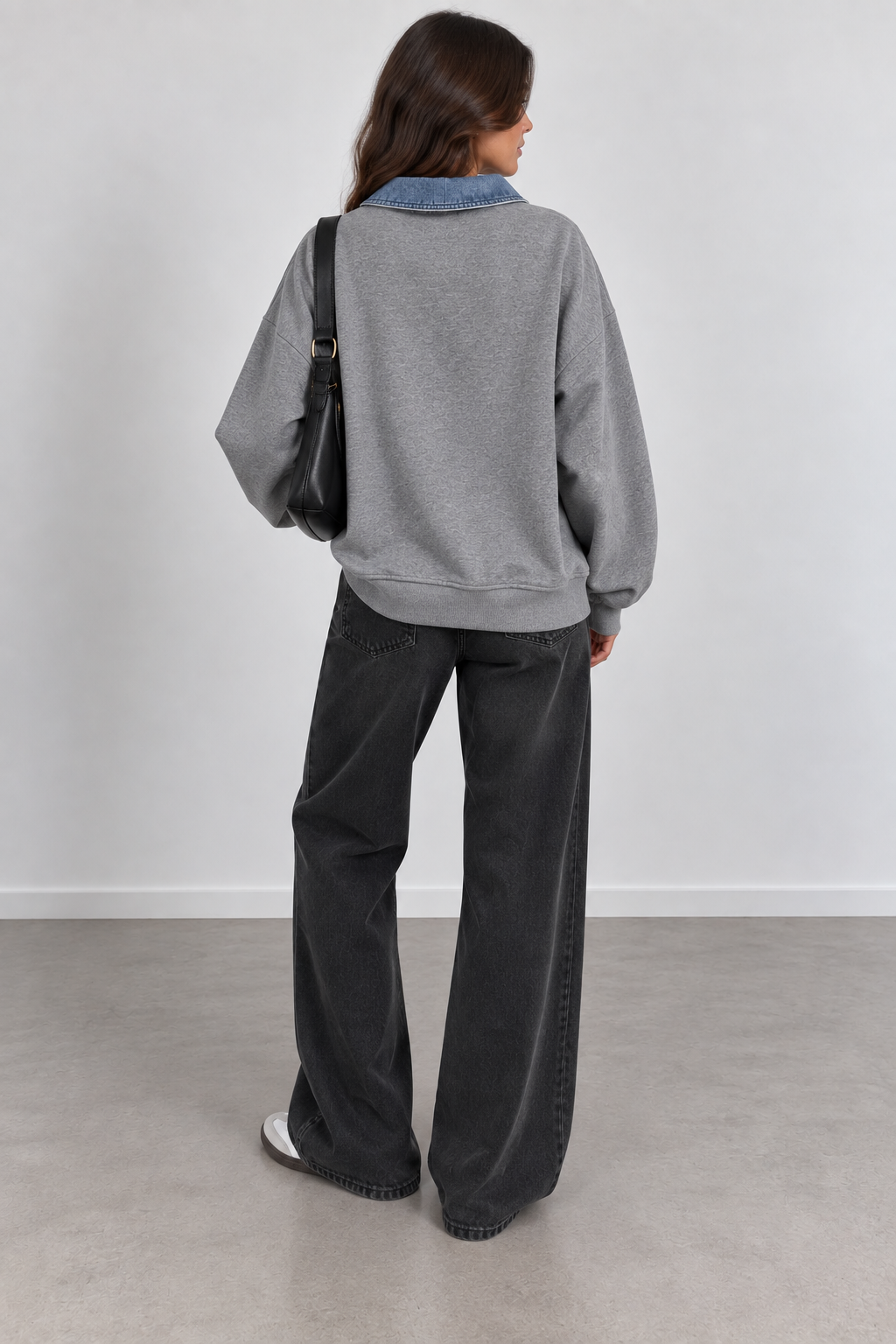 Sudadera Monza Racing Oversize – Gris &amp; Denim